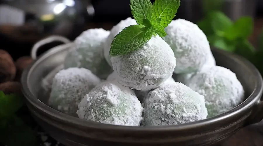 Mint Cream Cheese Balls