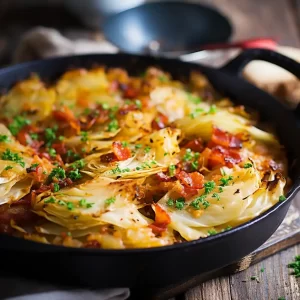 Skillet Braised Cabbage