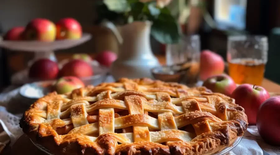 Apple pie made with Marion-Kay apple pie spice and vanilla extract